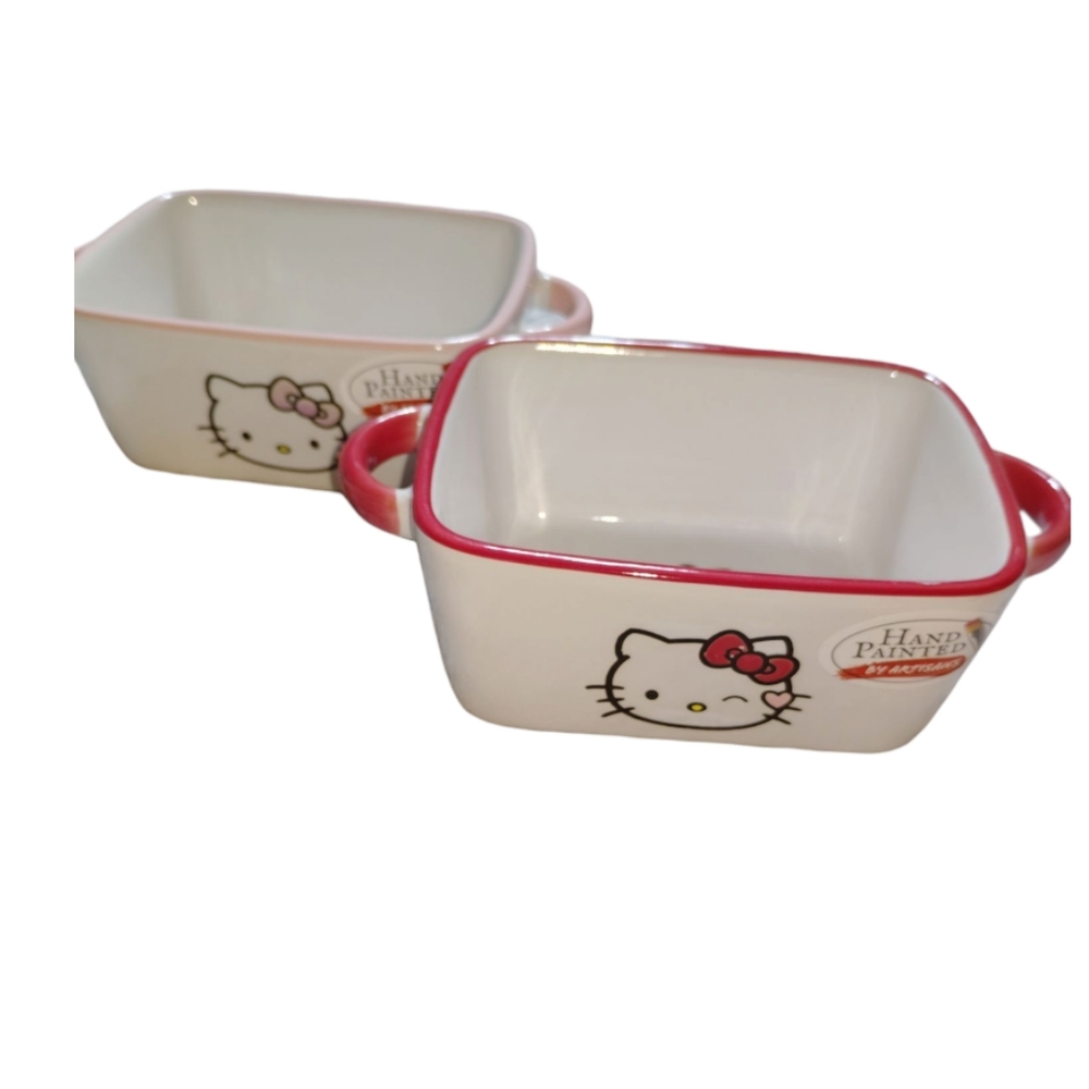 Mini Hello Kitty Hand Painted Loaf Pans Red/ Pink Handle Variant